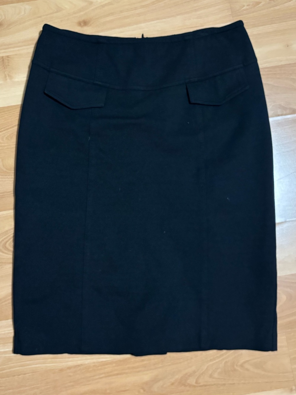 INC Black Double Pocket Seamed Pencil Skirt